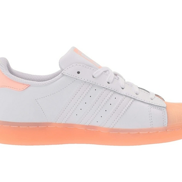 ⭐ADIDAS SUPERSTAR WHITE CORAL CLASSIC SNEAKER NEW⭐ - Picture 5 of 11